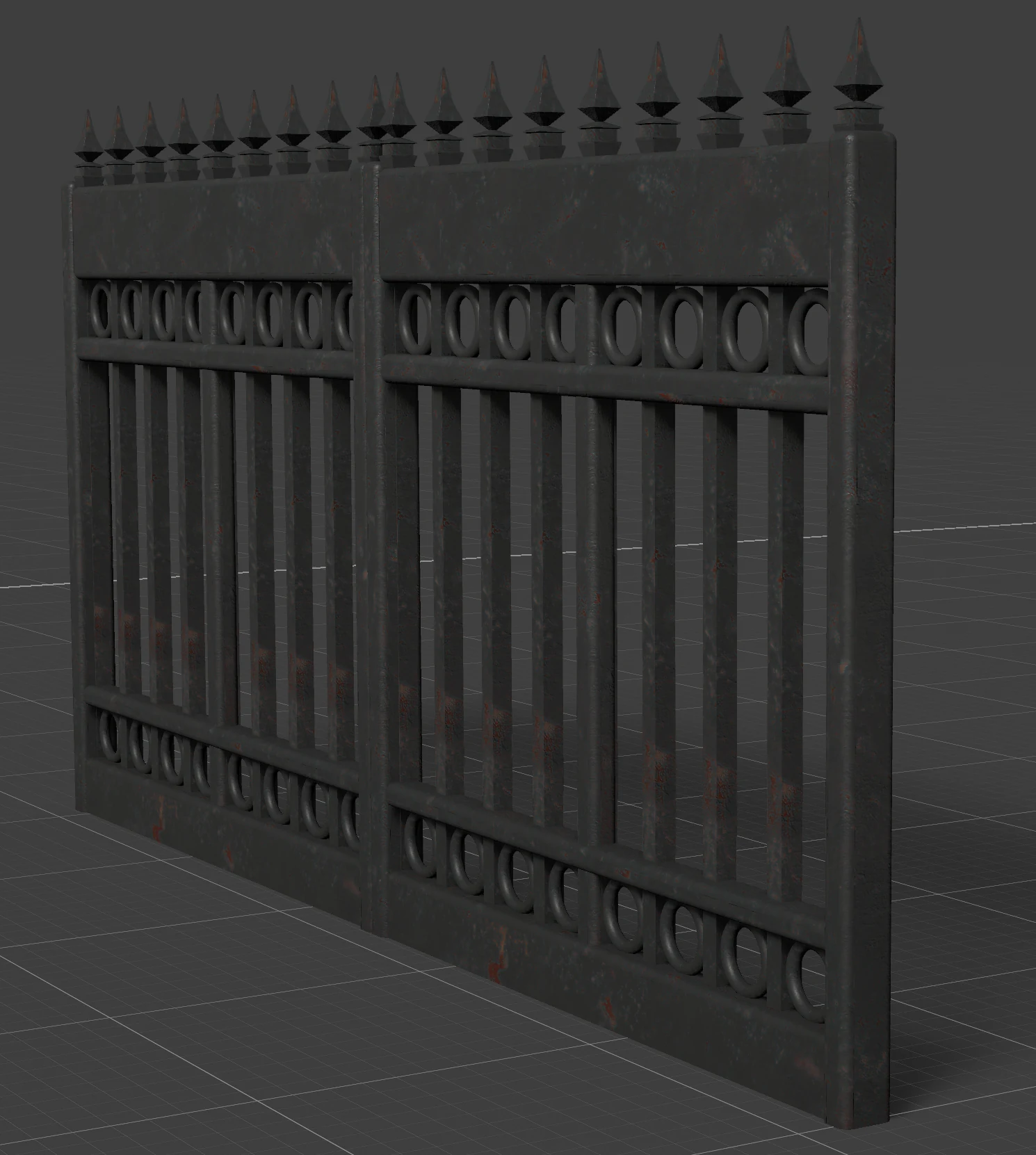 Textured subway station gates