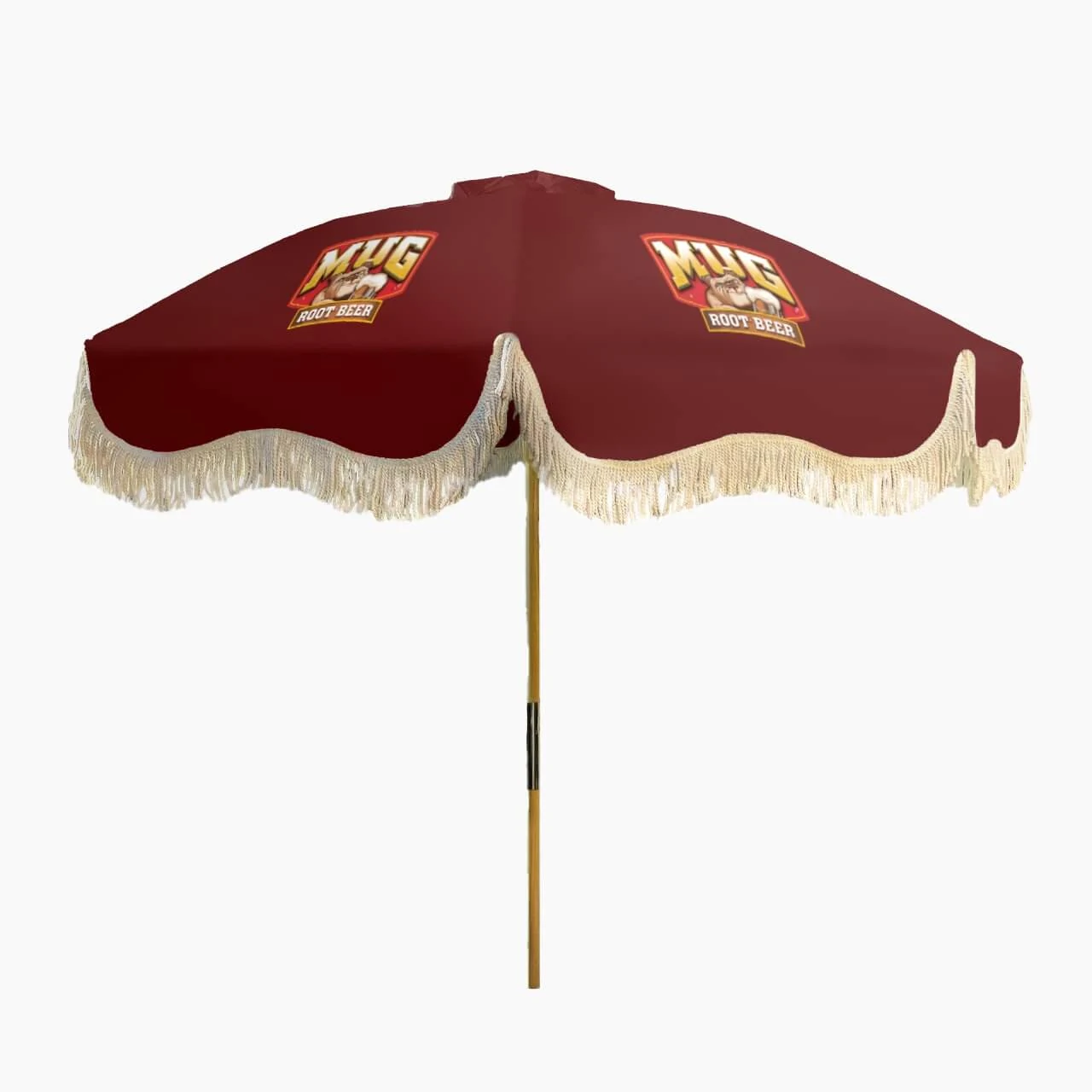 Mug root beer parasol mockup
